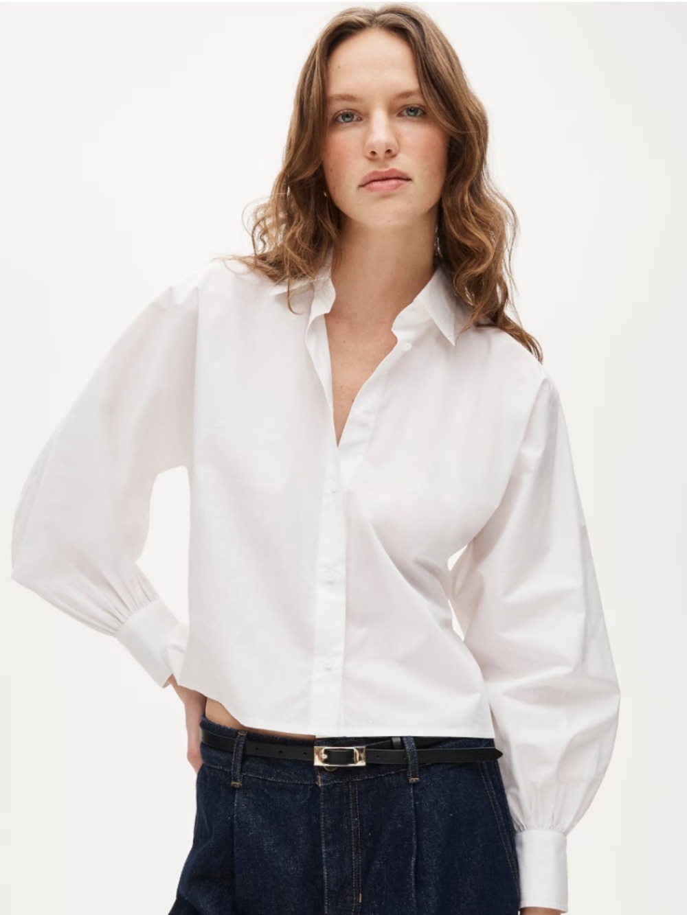 J. Crew | Top | J. Crew Short Button-Up Shirt in Cotton Poplin